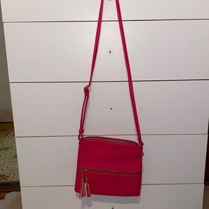 Pink over the shoulder bag
